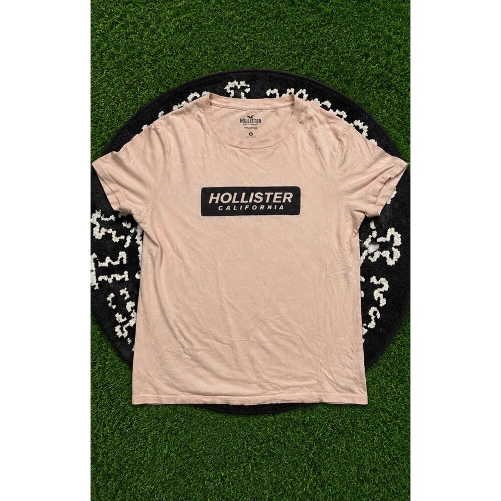 Hollister California Graphic T-Shirt Men's XL Pink Short Sleeve Logo Tee